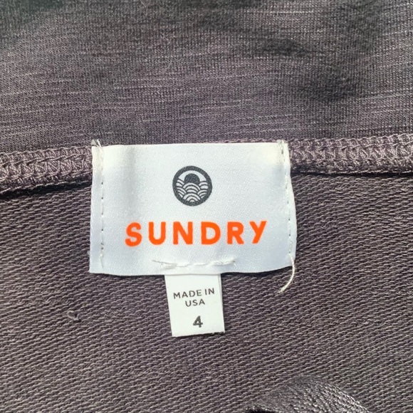 Sundry Asymetrical Charcoal Midi Skirt - SZ 4 - Picture 3 of 5